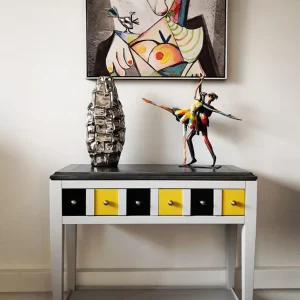 Console Parisienne Noire et jaune