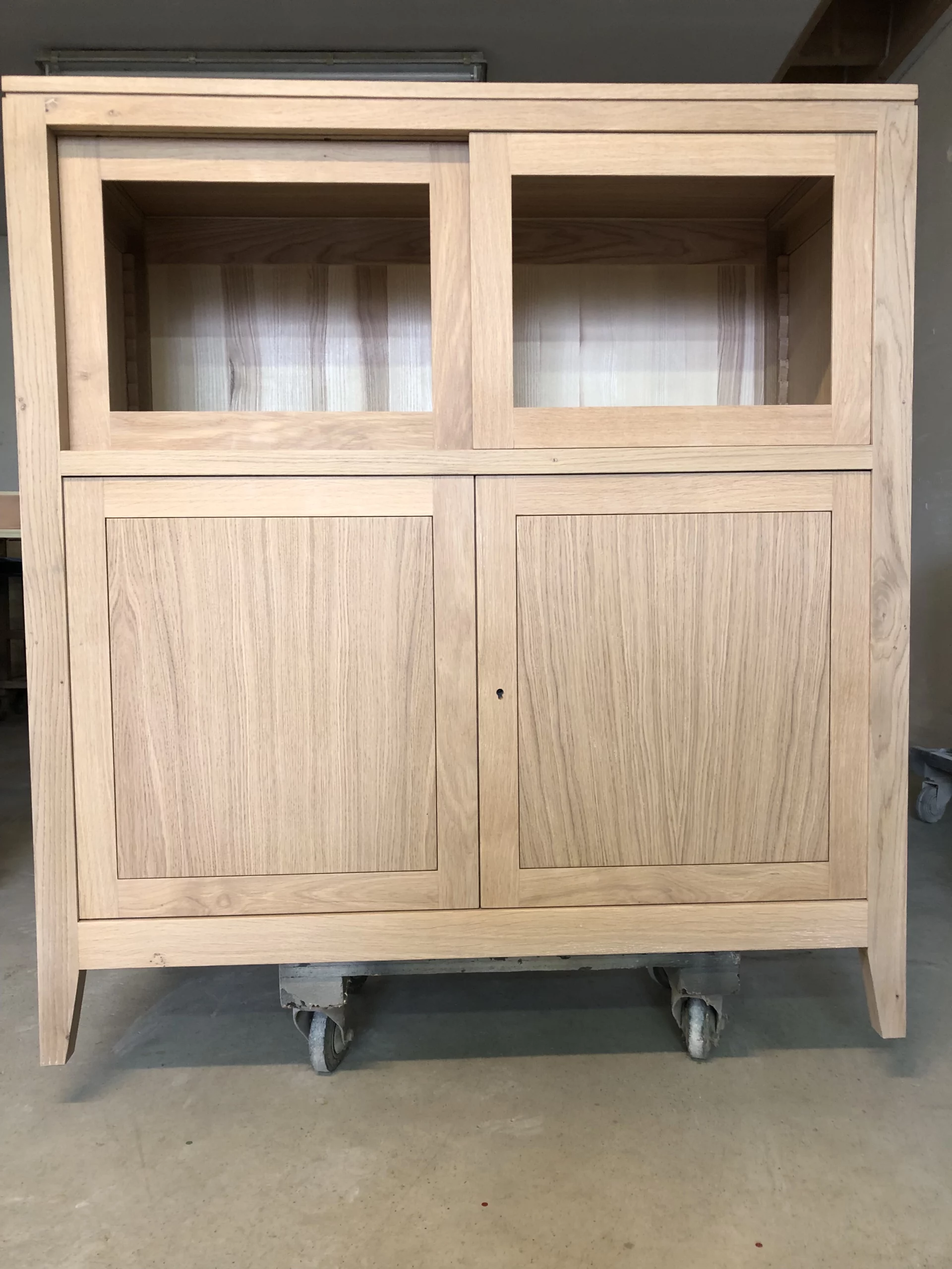 meuble portes coulissantes chêne