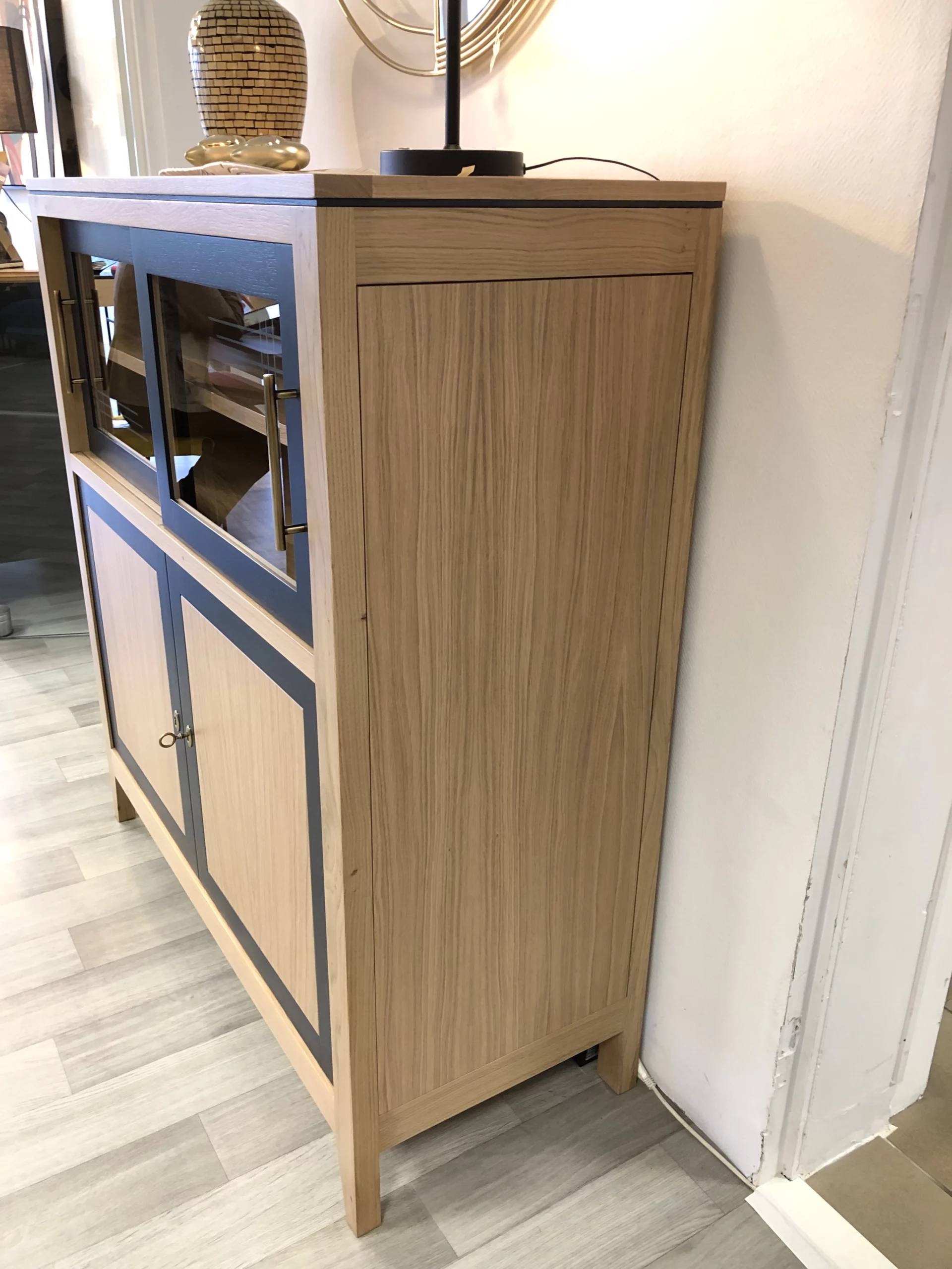 meuble portes coulissantes chêne