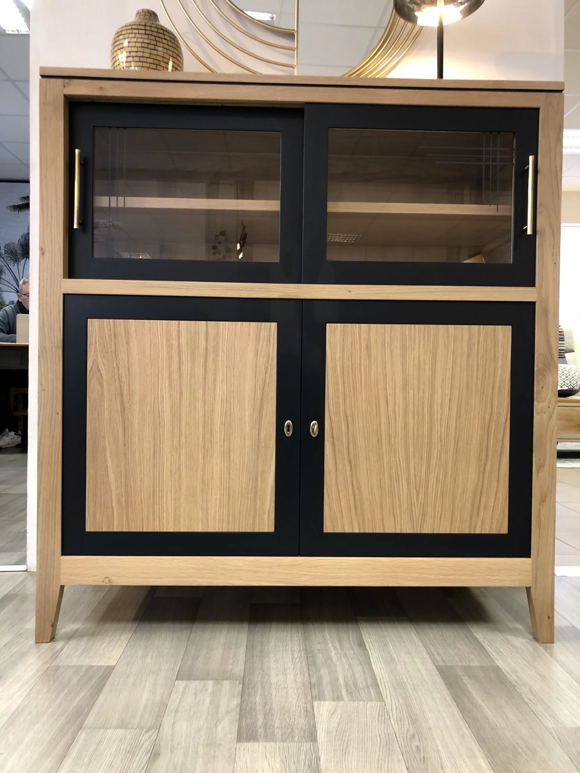 meuble portes coulissantes chêne