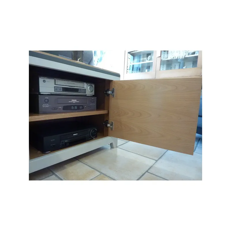 Commode TV Ellipse 2 tiroirs 1 porte brute – Image 5