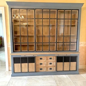 Meuble d'Orangerie - bibliothèque Bleu océan