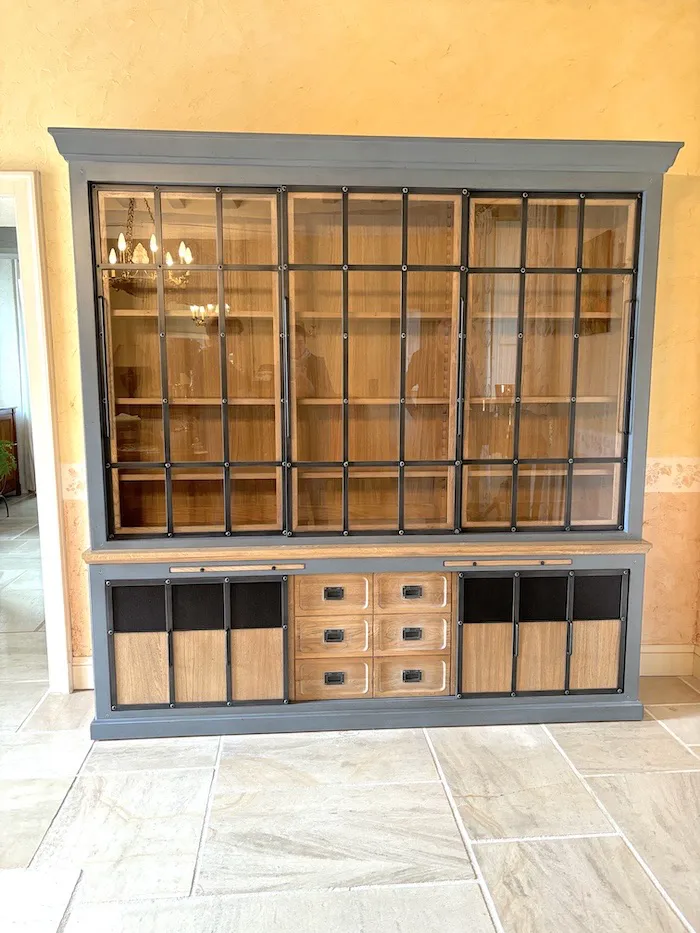 Meuble d'Orangerie - bibliothèque Bleu océan