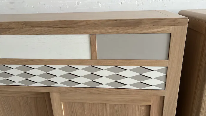 Bibus 2 tiroirs Ellipse 2 portes coulissantes gris & chocolat – Image 6