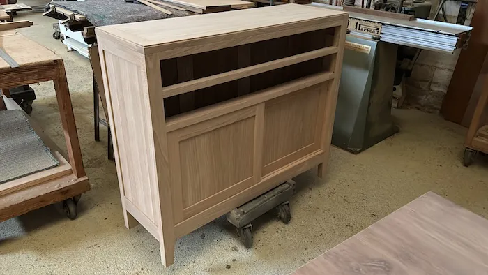 Bibus 2 tiroirs Ellipse 2 portes coulissantes gris & chocolat – Image 2