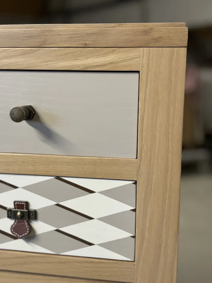 Bibus 2 tiroirs Ellipse 2 portes coulissantes gris & chocolat – Image 10