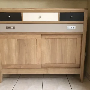 Bibus 2 tiroirs Louisiane 2 portes coulissantes