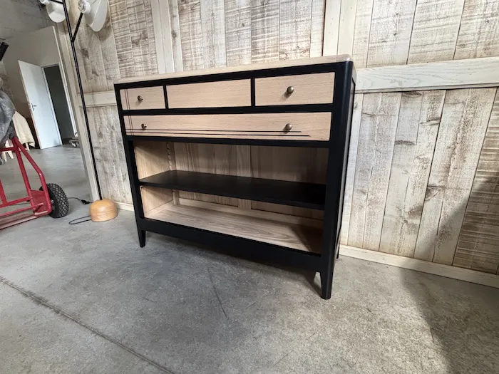 Bibus 2 tiroirs Louisiane Noir – Image 8