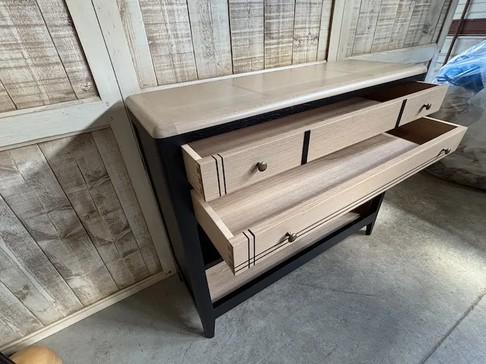 Bibus 2 tiroirs Louisiane Noir – Image 2