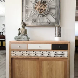 Bibus 2 tiroirs Louisiane 2 portes coulissantes