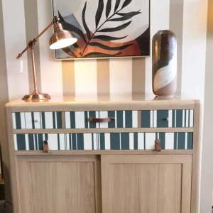 Bibus 2 tiroirs Louisiane 2 portes coulissantes