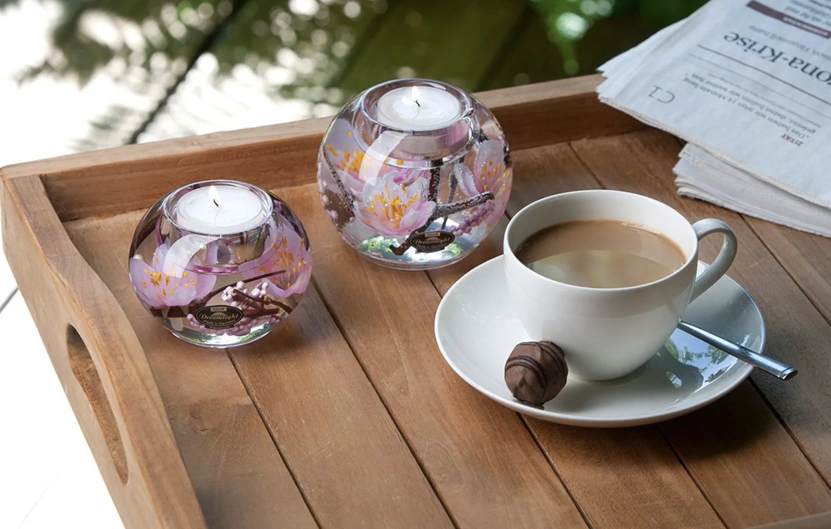 Bougeoir Boule Fleurs roses – Image 5