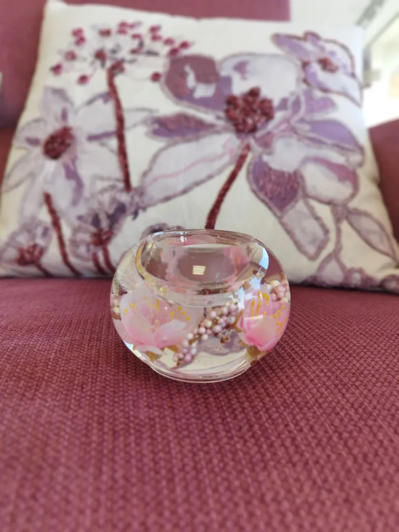 Bougeoir Boule Fleurs roses – Image 6