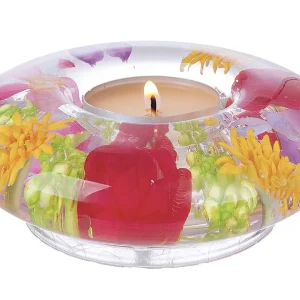 Bougeoir plat Printemps