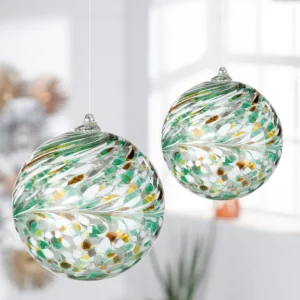 Boule déco en verre multicolore