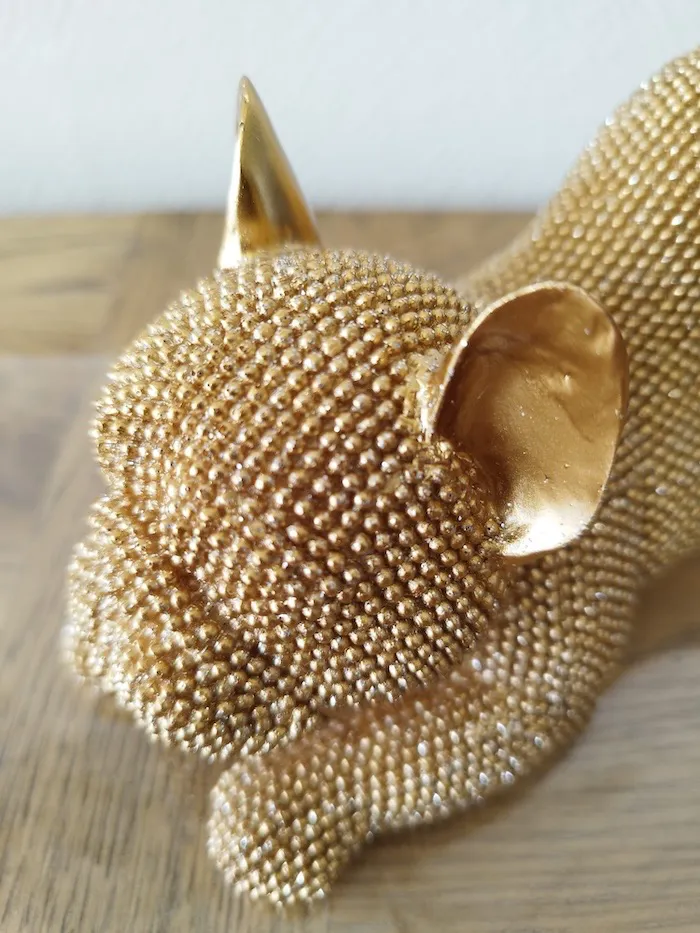 Décoration Bulldog doré Bozz – Image 4