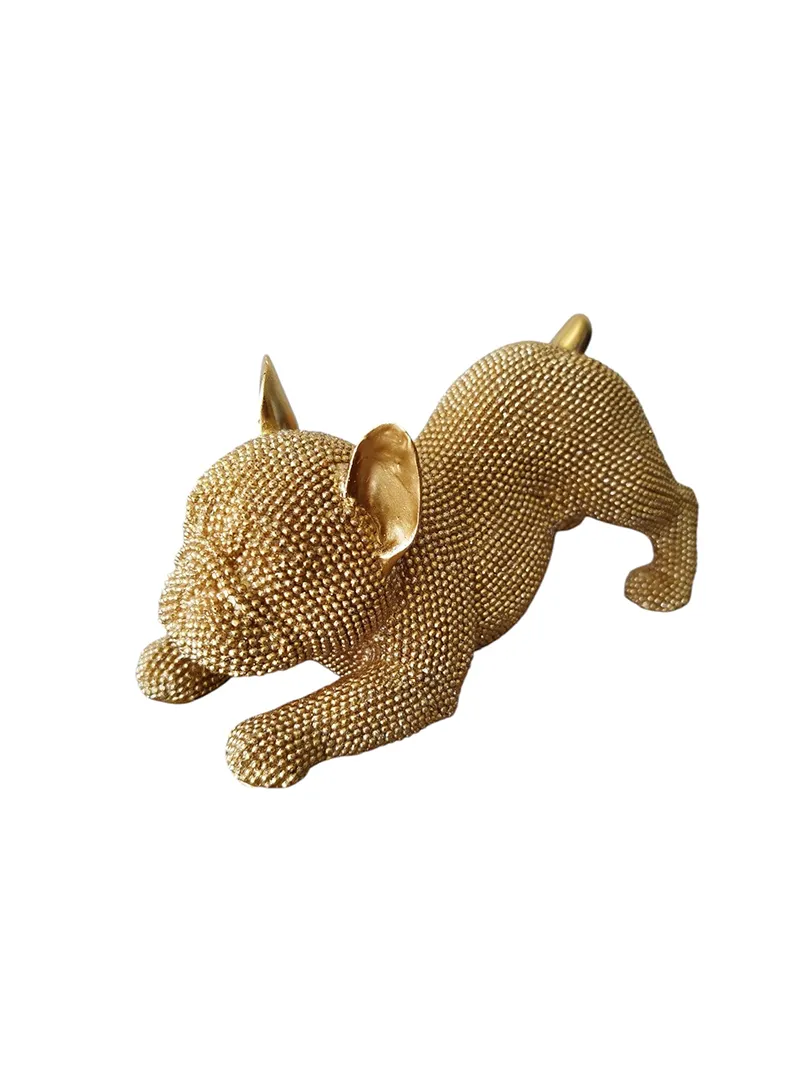 Décoration Bulldog doré Bozz – Image 3