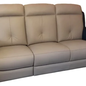 Canapé Giada 3 places en cuir bleu marine