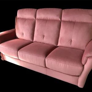 Canapé Giada 3 places en velours rose