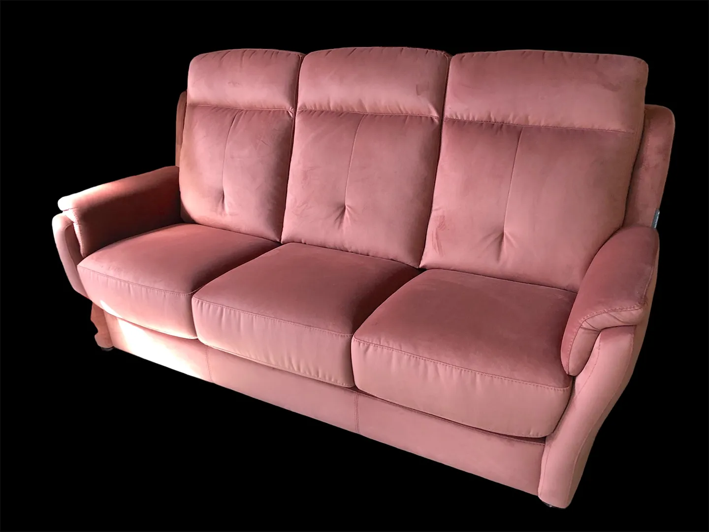 Canapé Giada 3 places en velours rose