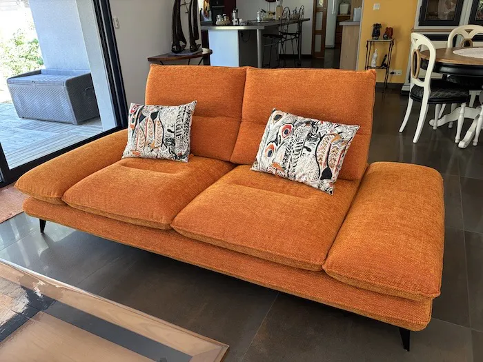 Canapé Libra confort modulable orange – Image 10