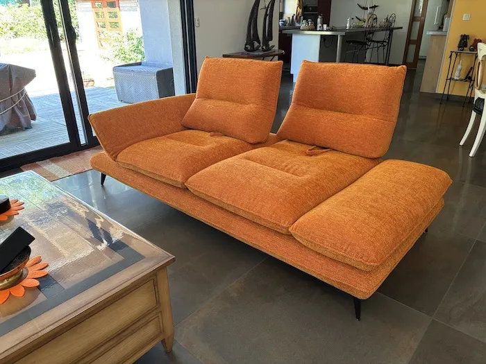 Canapé Libra confort modulable orange – Image 3