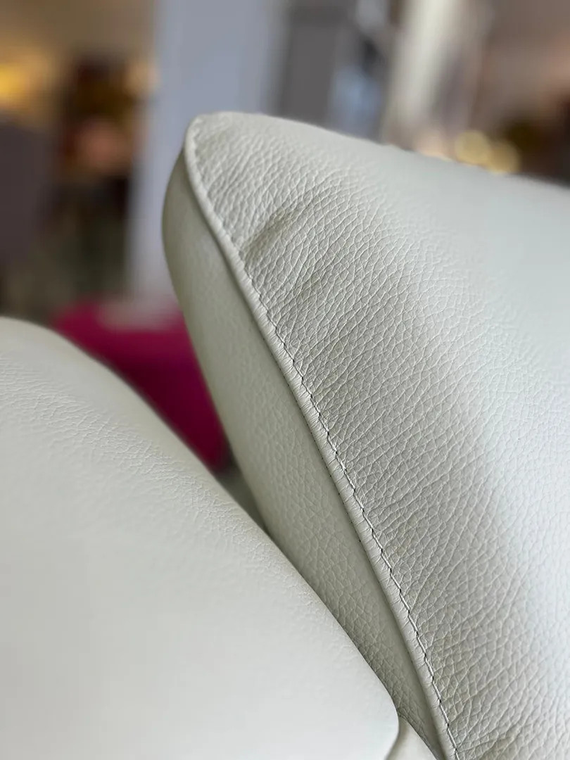 Canapé Michel relaxation en cuir beige – Image 7