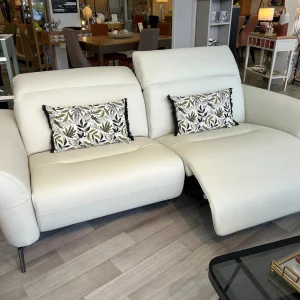 Canapé Michel relaxation en cuir beige