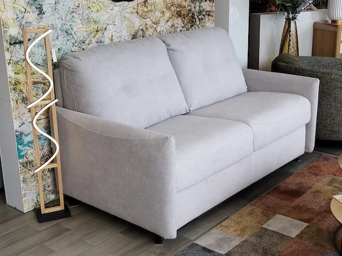 Canapé Convertible Tommy tissu gris beige