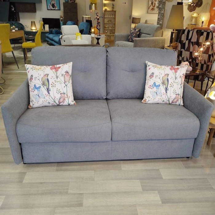 Canapé Convertible Tommy tissu anthracite clair – Image 2