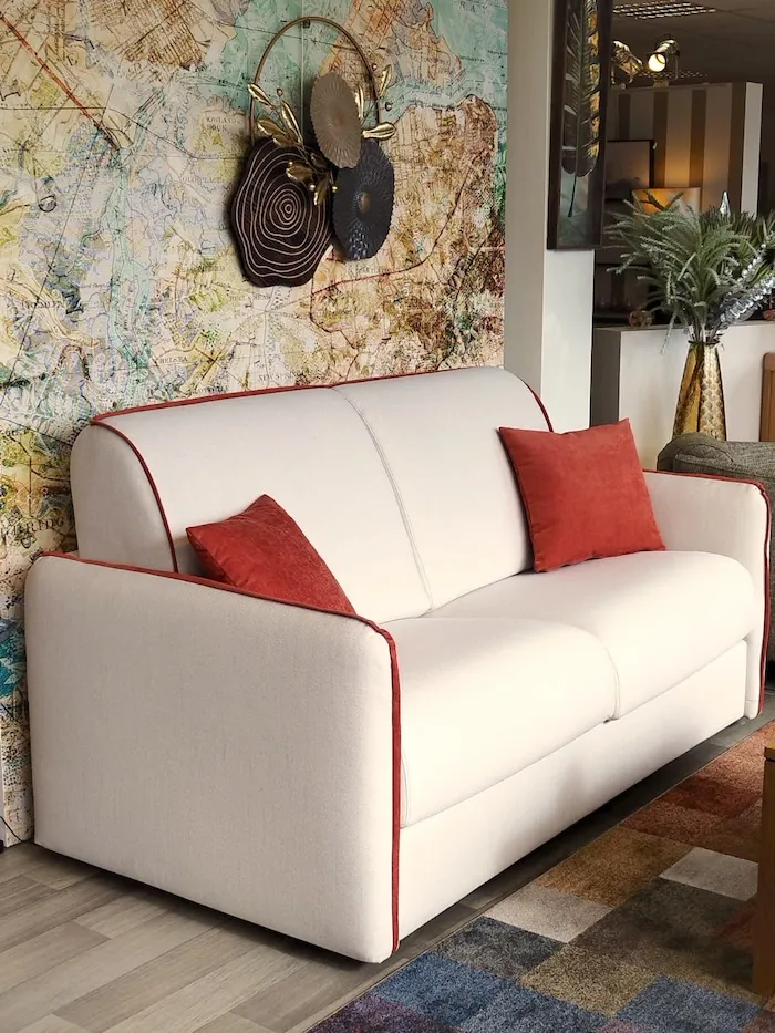 Canapé Convertible Turin ivoire terracotta – Image 8