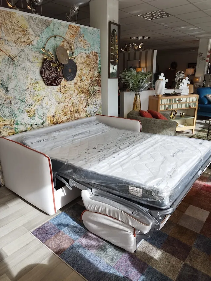 Canapé Convertible Turin ivoire terracotta – Image 5