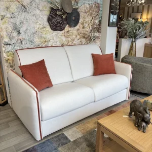 Canapé Convertible Turin ivoire terracotta