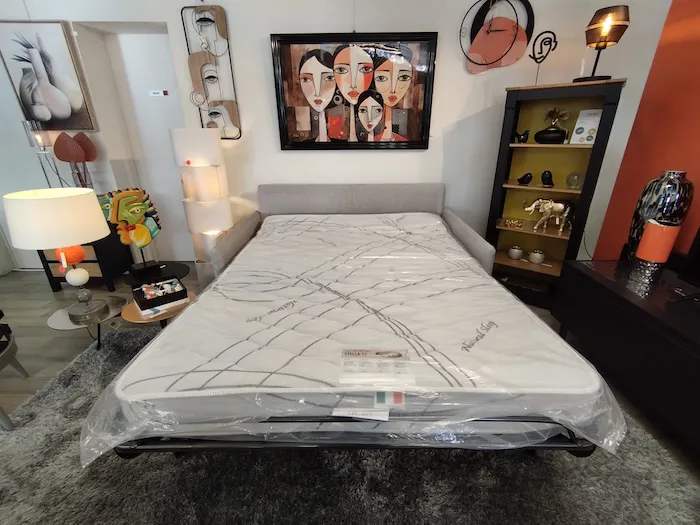 Canapé Convertible Tommy tissu Bubble gris – Image 5