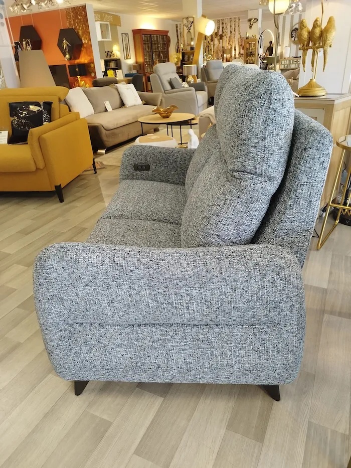 Petit canapé relaxation Oliver 2 places gris – Image 10
