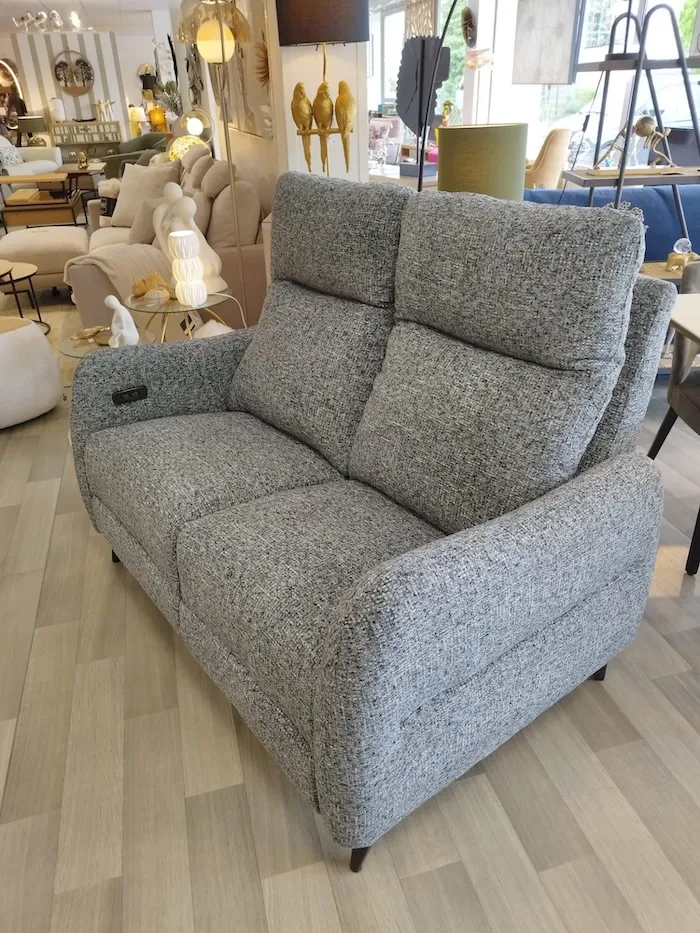 Petit canapé relaxation Oliver 2 places gris – Image 9