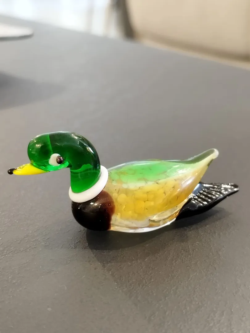 Canard vert en verre – Image 5