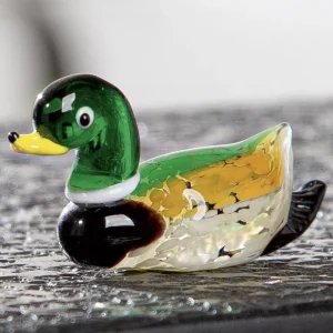 Canard vert en verre