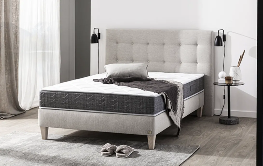 Tête de lit capitonnée 160 gris perle