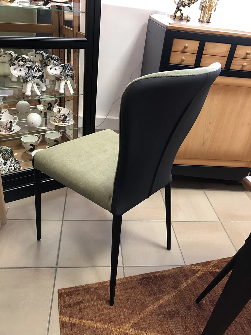 Chaise Francine bi matière kaki – Image 4