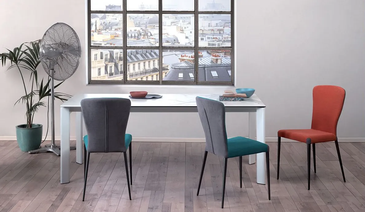 Chaise Francine bi matière noire/jaune – Image 10