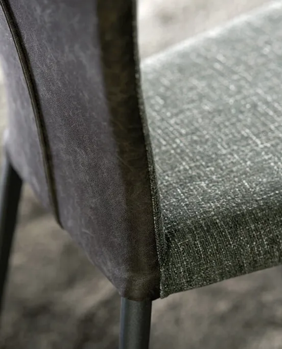 Chaise Francine bi matière noire/jaune – Image 11