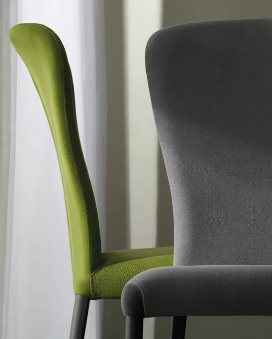 Chaise Francine bi matière noire/jaune – Image 13