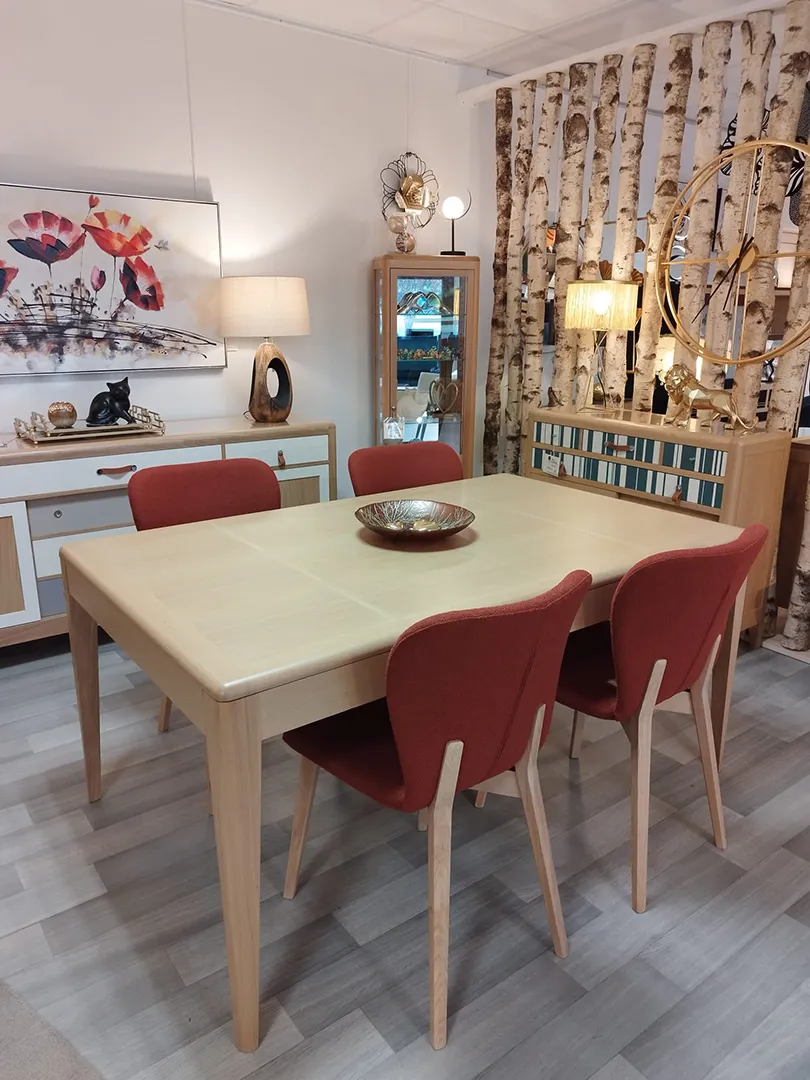 Lot de 4 chaises Jacobson tissu brique – Image 9