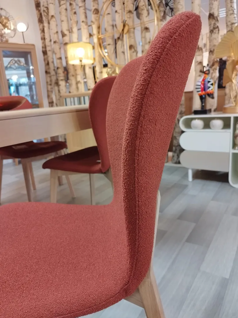 Lot de 4 chaises Jacobson tissu brique – Image 8