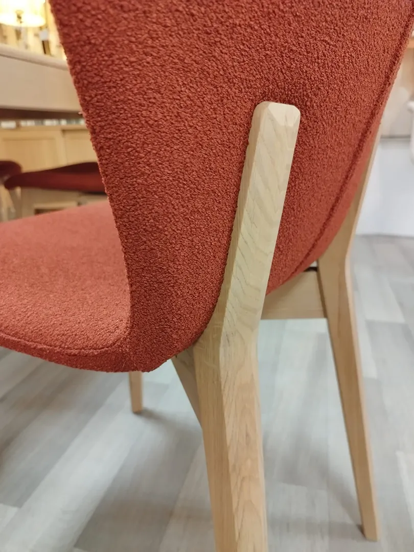 Lot de 4 chaises Jacobson tissu brique – Image 7