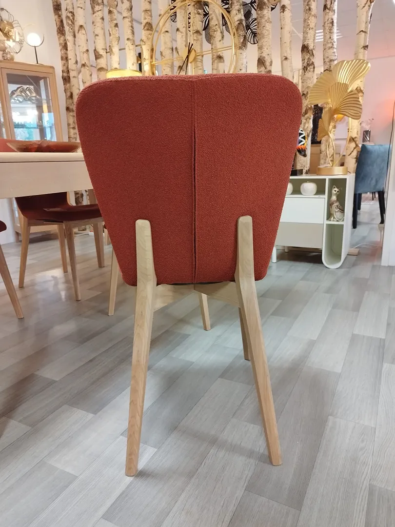 Lot de 4 chaises Jacobson tissu brique – Image 6