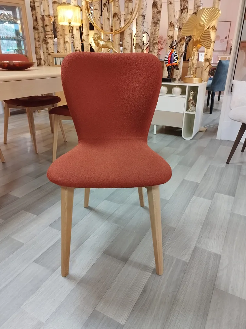 Lot de 4 chaises Jacobson tissu brique – Image 5