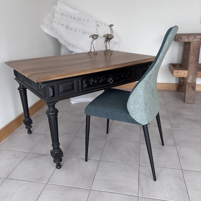 Chaise Mathilde vert-bleu