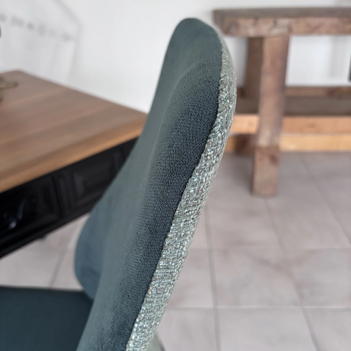 Chaise Mathilde vert-bleu